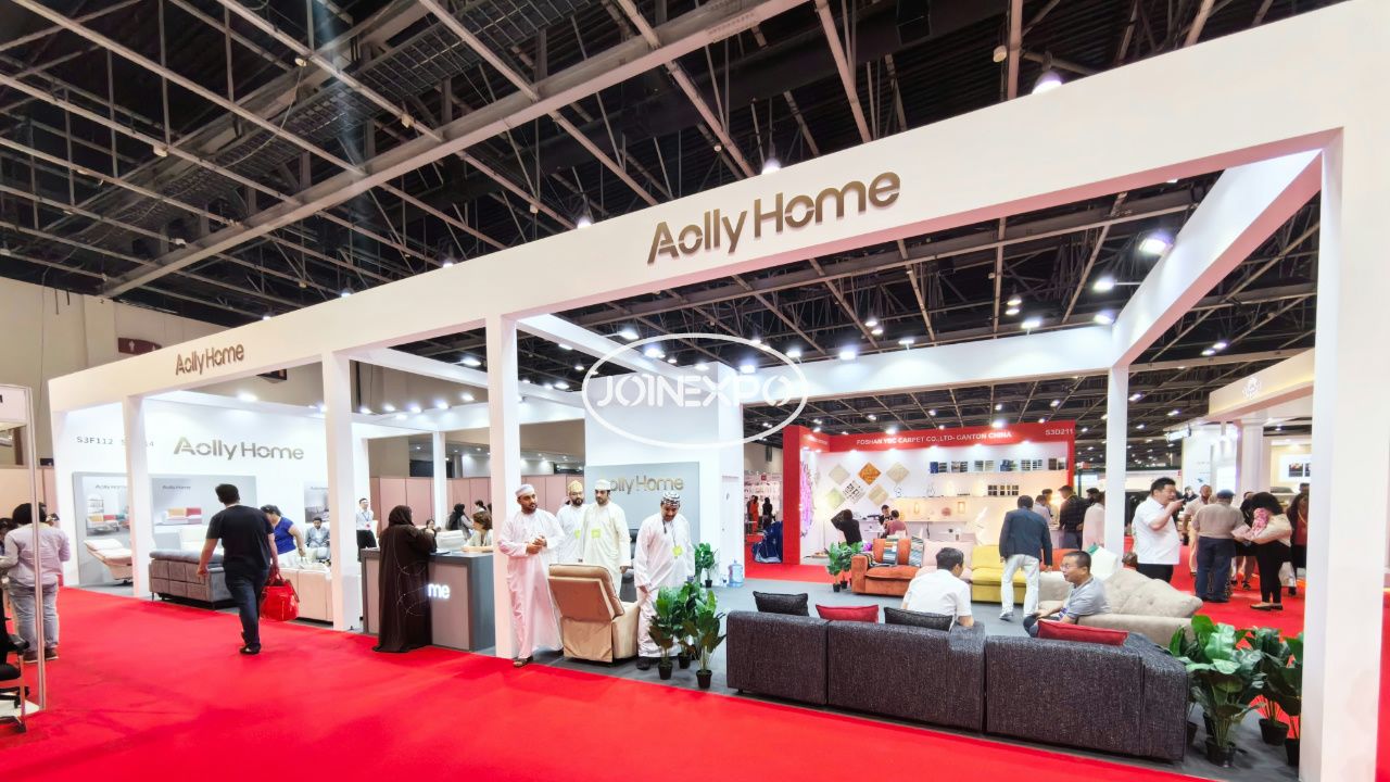 阿聯(lián)酋迪拜展臺設(shè)計(jì)搭建-浙江傲利家居閃耀迪拜家居展